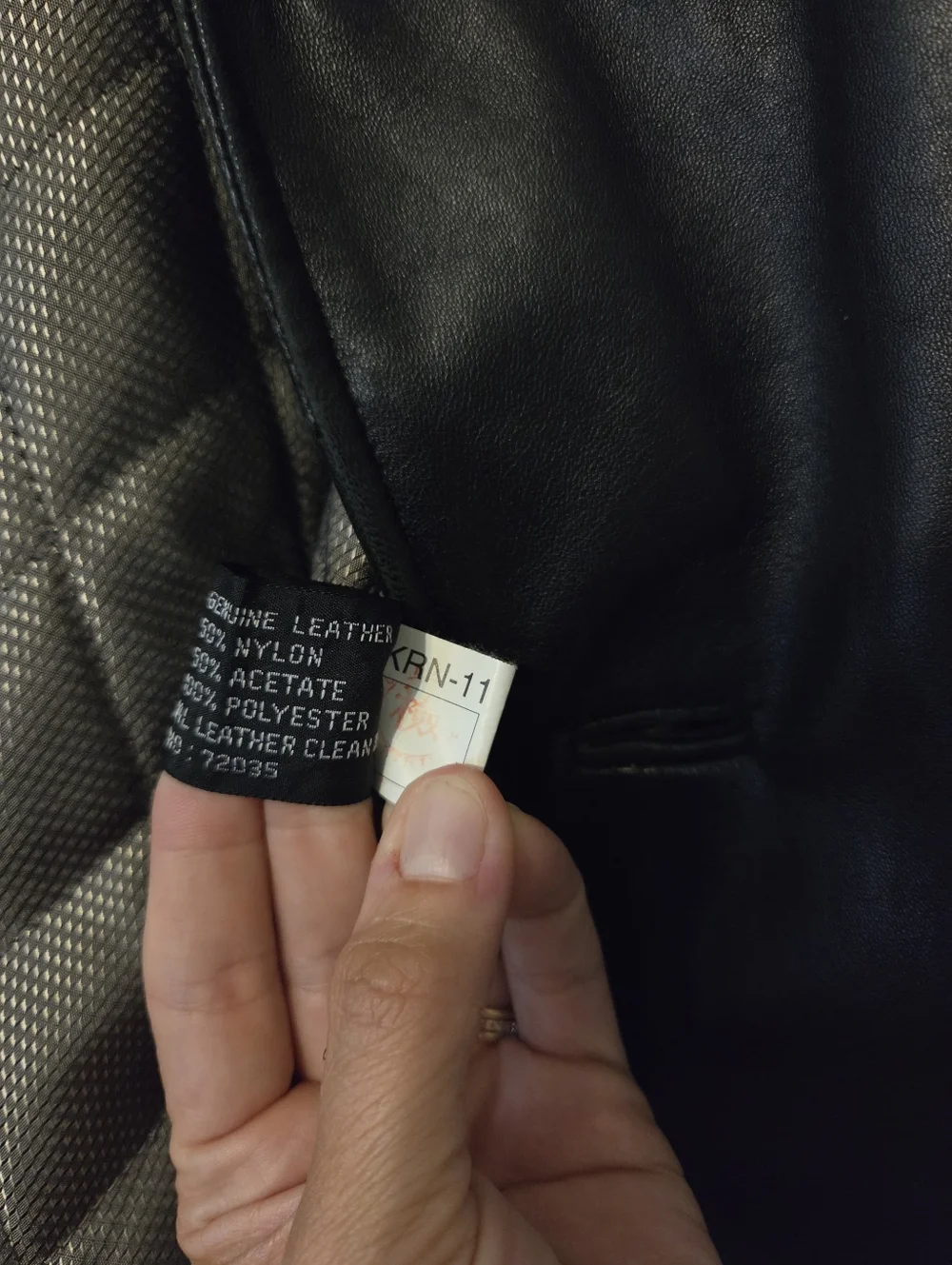 Adler 1995 Men's Black Leather Pea Coat